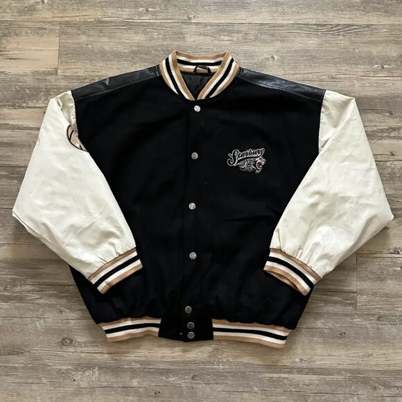 Vintage Starbury Leather Bomber Jacket Size XL Stephon Marbury NYC - Picture 6 of 10